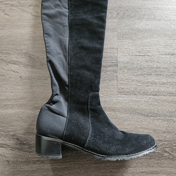 Stuart Weitzman for Russell & Bromley Black Suede Over the Knee Boots Size 36 - Picture 2 of 7